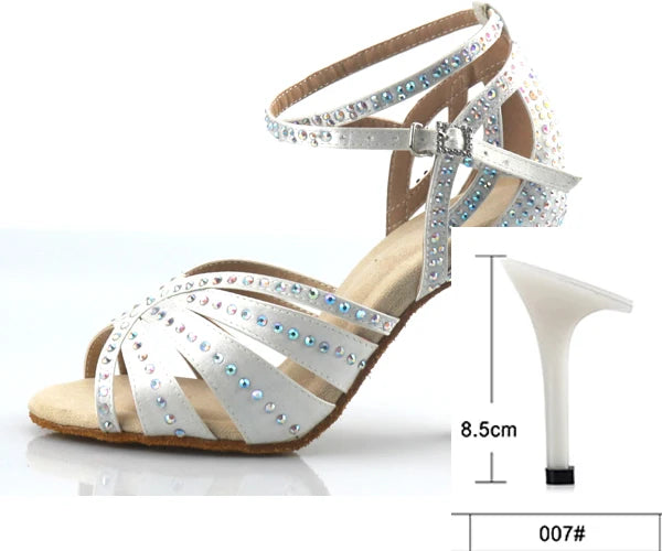Salsa-Schuhe Damen, Modell Daphné, Farbe Weiß