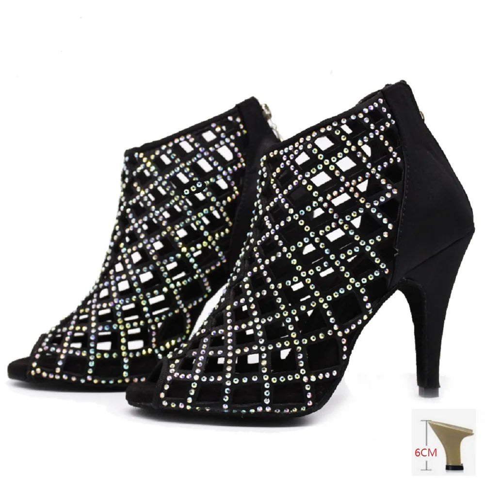 Chaussures de salsa femme, modèle Leila, coloris noir