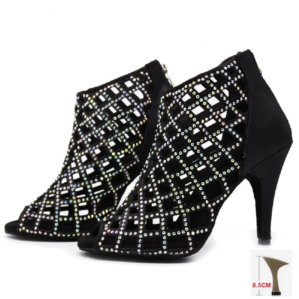 Chaussures de salsa femme, modèle Leila, coloris noir