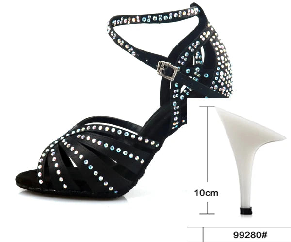 Women's Salsa Shoes, Daphné Model, Black