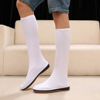 Flat stage and folk dance boots, Lara model, white