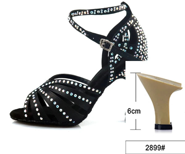 Salsa-Schuhe Damen, Modell Daphné, Farbe Schwarz