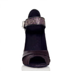 Women's sequined salsa shoes, Marina model, view 3
