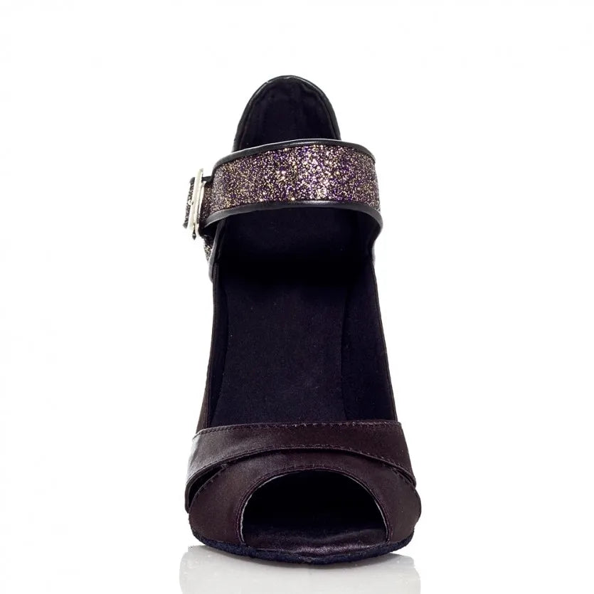 Women's sequined salsa shoes, Marina model, view 3