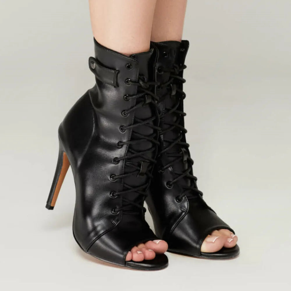 Bottines de danse latine à talon 9,5 cm, modèle Séville