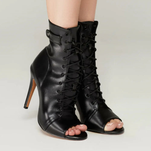 Latin dance ankle boots with 9.5 cm heel, Séville model