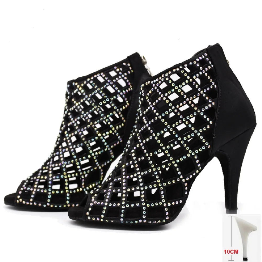 Chaussures de salsa femme, modèle Leila, coloris noir