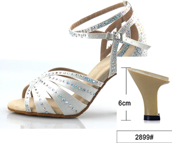 Salsa-Schuhe Damen, Modell Daphné, Farbe Weiß