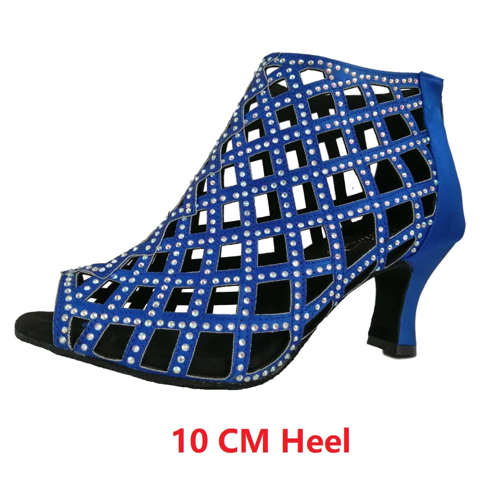 Chaussures de salsa femme, modèle Leila, coloris bleu