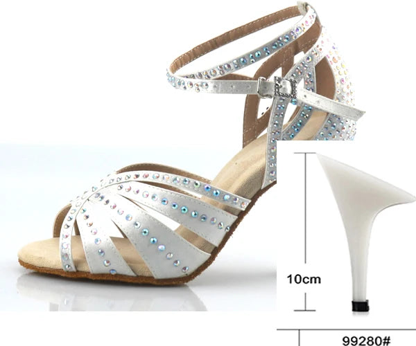Women's Salsa Shoes, Daphné Model, White