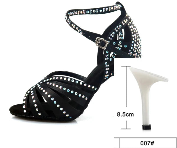 Women's Salsa Shoes, Daphné Model, Black