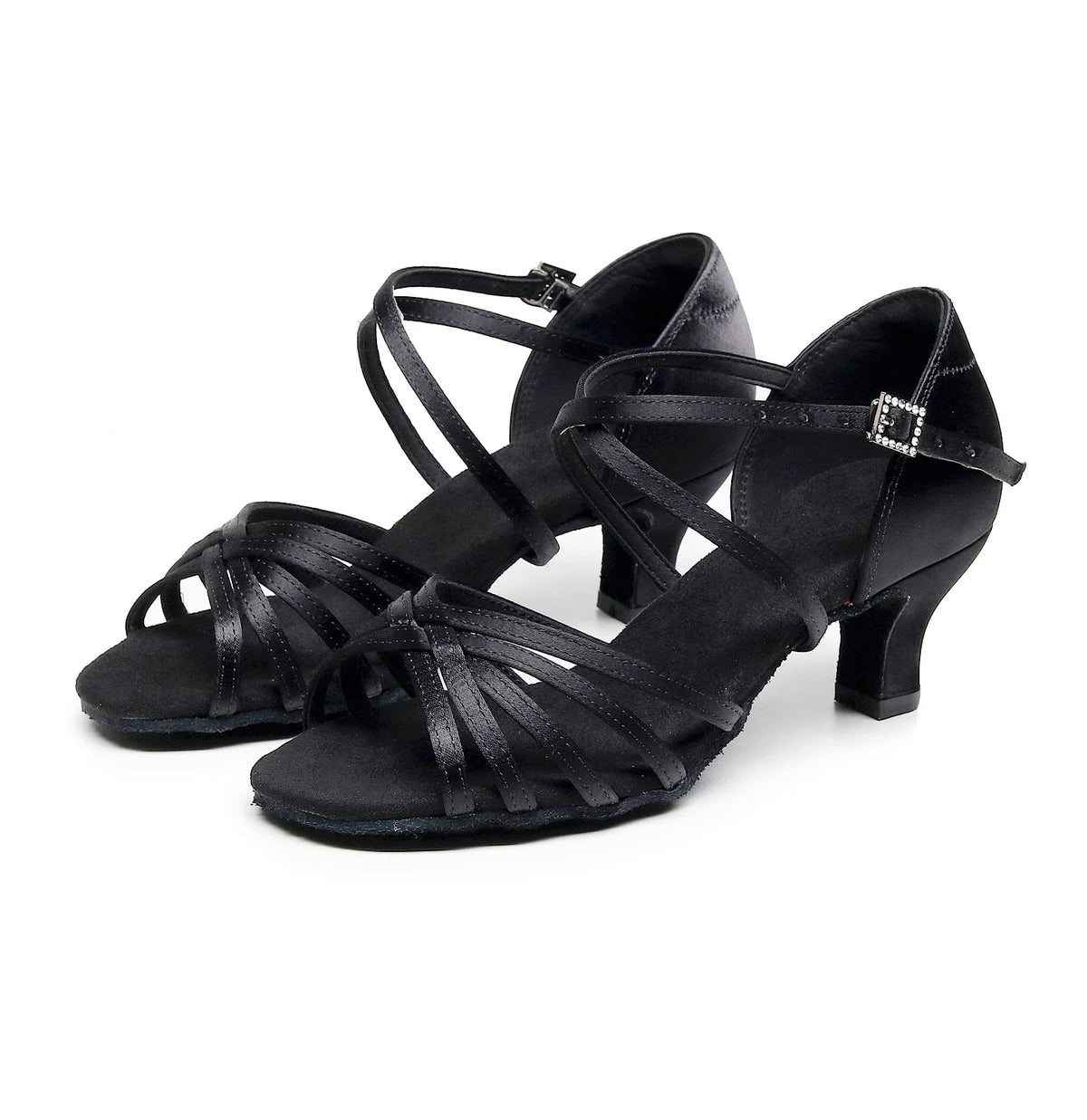 Salsaschuhe für Damen aus Satin, Absatz 5,5 oder 7,5 cm, Modell Polunin, Ansicht 5