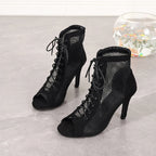 Black salsa shoes for women, Zucchi model, view 6