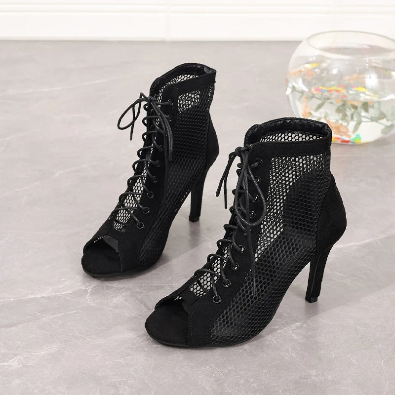 Black salsa shoes for women, Zucchi model, view 6