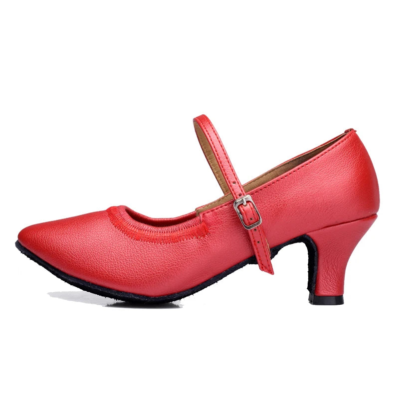 Women's Salsa Shoes, Corella Model, Red Colorway
