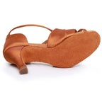 Women's Satin Salsa Shoes, Jondo model, View 2