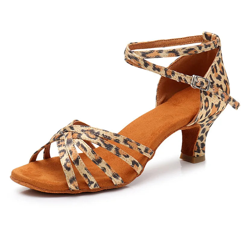 Chaussures de salsa femme, modèle Frappé, coloris léopard