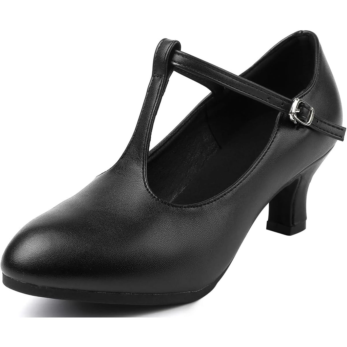 T-strap dance shoes with rubber sole, Varsovie model, view 4