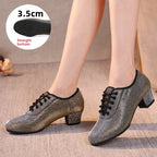 Closed-toe heeled ballroom dance shoes, Agrafena model