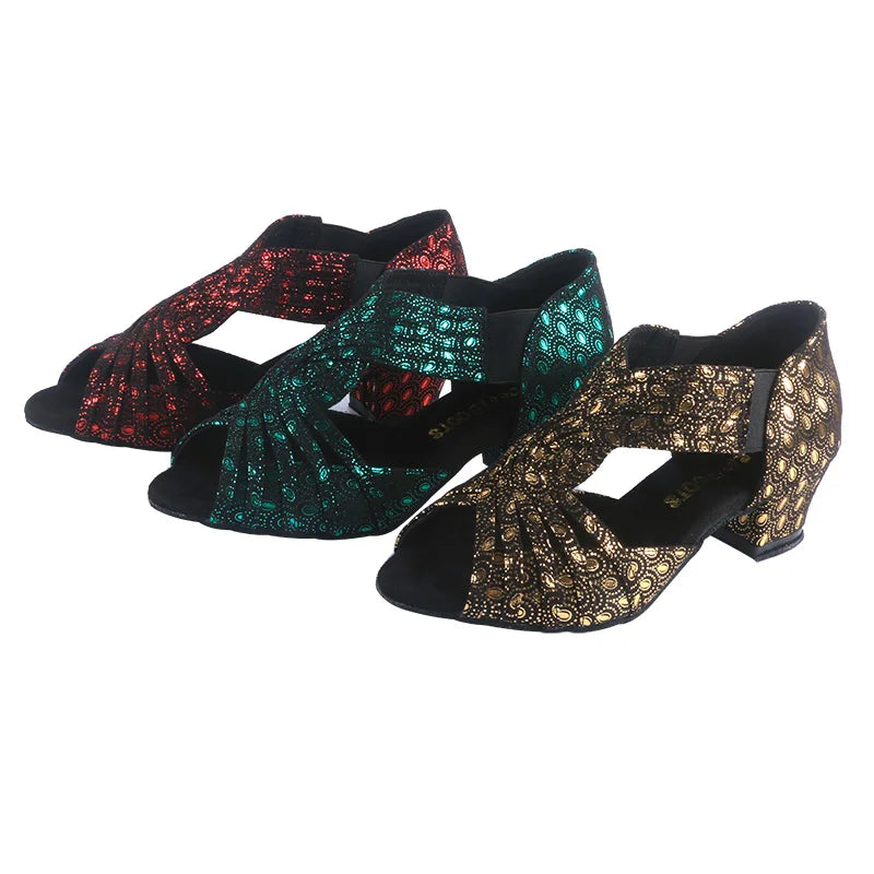 Chaussures de salsa femme à talon 3,5 cm, modèle Alisa