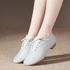 Scarpe da danza jazz con lacci in mesh, modello Incoronata