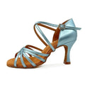 Women's Latin Dance Shoes, Lorenza model, Dream blue color