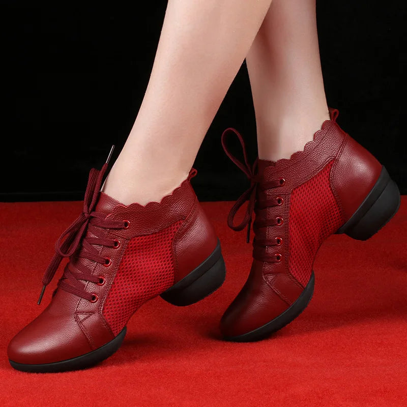 Chaussures de jazz femme, modèle Ursula, coloris rouge net