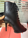 Black salsa shoes for women, Domitille model, view 7