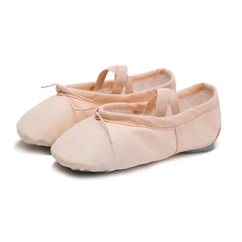 Chaussons de danse classique en toile, modèle Xavière, coloris chair