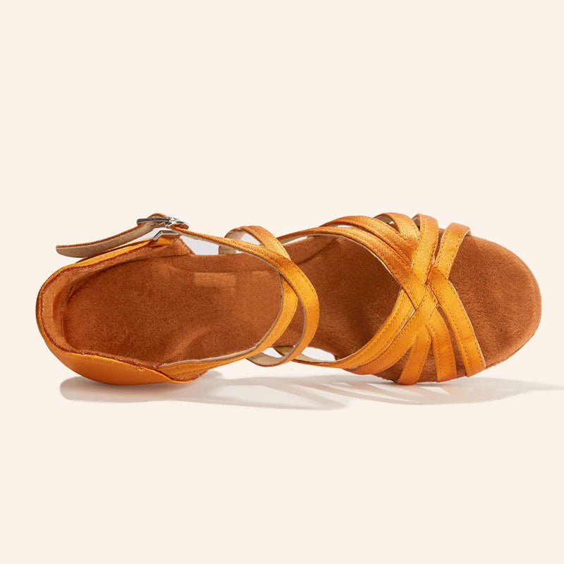 Chaussures de danse latine enfant et femme, talon 3 cm, modèle Carlotta, vue 3