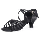 Lateinamerikanische Tanzschuhe Damen, Wildledersohle, Modell Dina, Ansicht 6