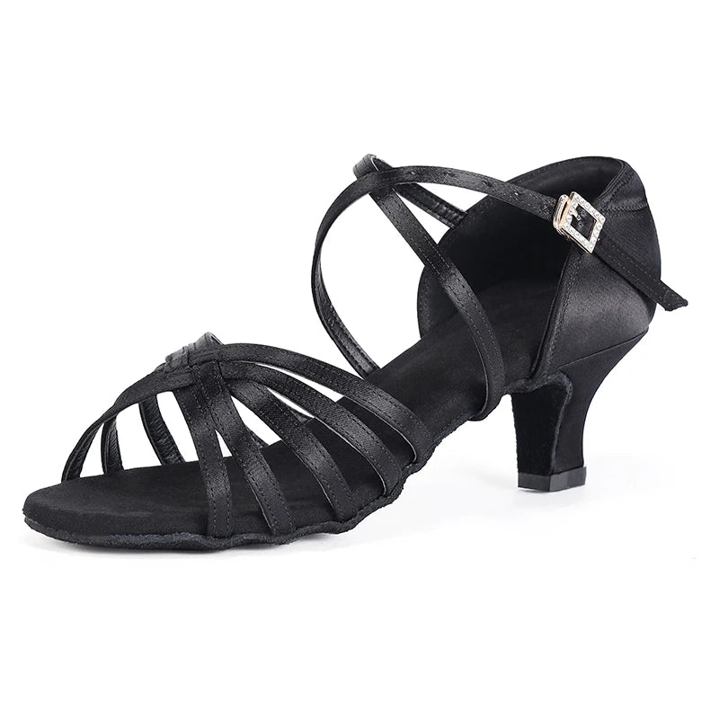 Lateinamerikanische Tanzschuhe Damen, Wildledersohle, Modell Dina, Ansicht 6