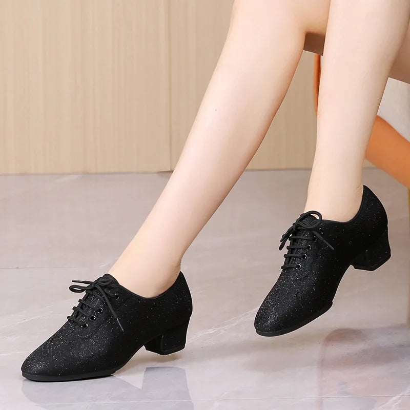 Salsa shoes for women with 3.5 or 5 cm heel, Freesia model, view 2