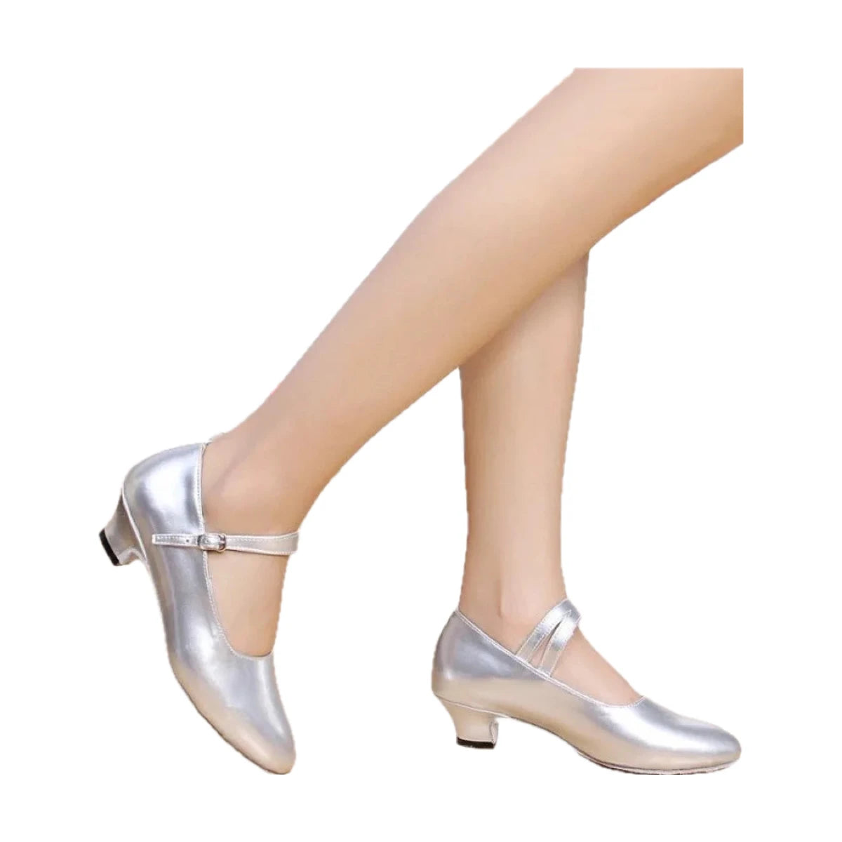 Chaussures de salsa effet cuir verni, talon 3,5 ou 5,5 cm, modèle Bilbao