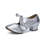 Chaussures de salsa femme, modèle Digitale, coloris argent