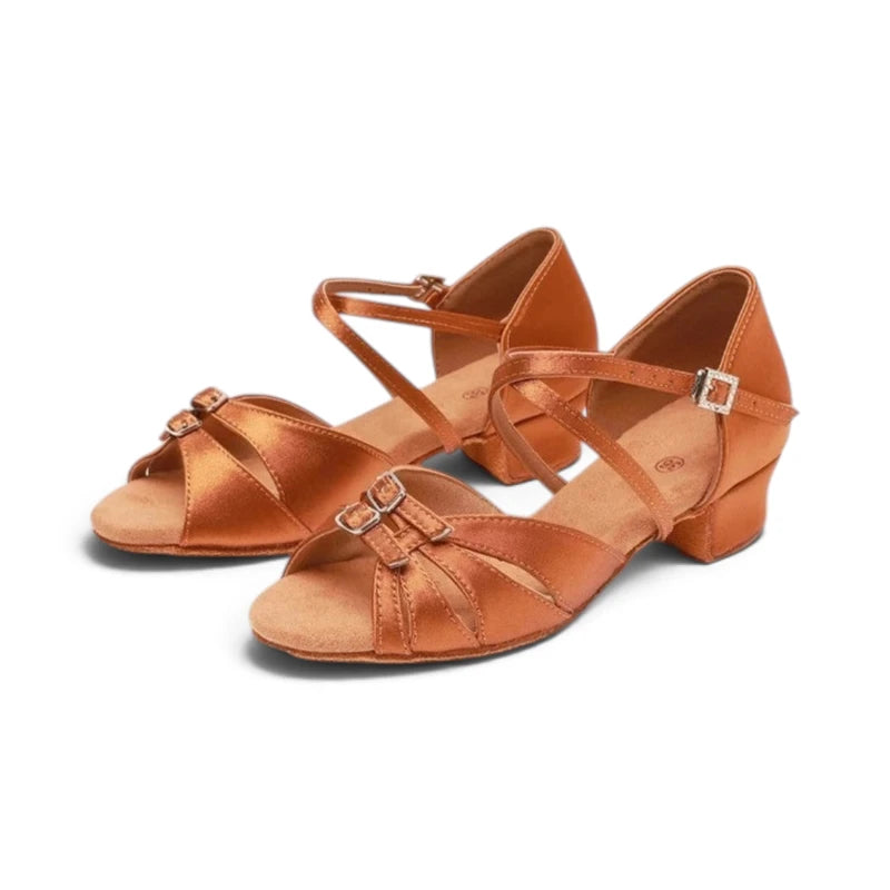 Chaussures de salsa à petit talon 3,5 cm, modèle Purificacion