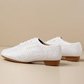 Scarpe da danza jazz con lacci in mesh, modello Incoronata, vista 3