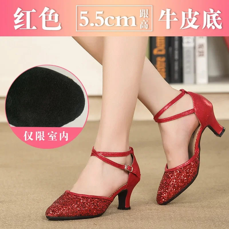 Salsa-Schuhe für Damen mit Pailletten, Modell Coupé, Ansicht 19