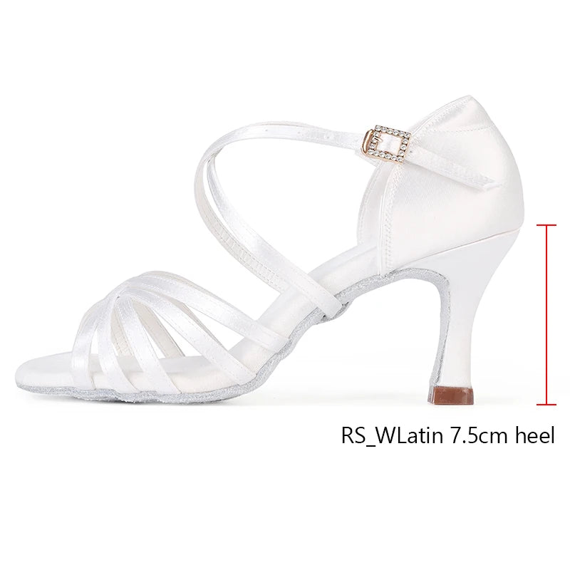 Lateinamerikanische Tanzschuhe Damen, Wildledersohle, Modell Dina, Ansicht 10