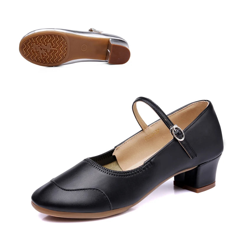 Chaussures de salsa femme, modèle Victoire, coloris noir