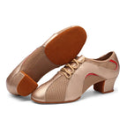 Gold Latin Dance Shoes, Rubber Sole, Nuria model, View 4