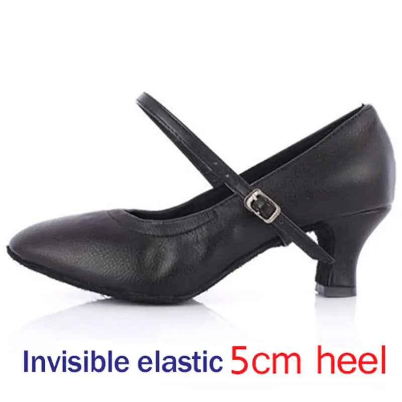 Women's salsa shoes, Merengue model, black color