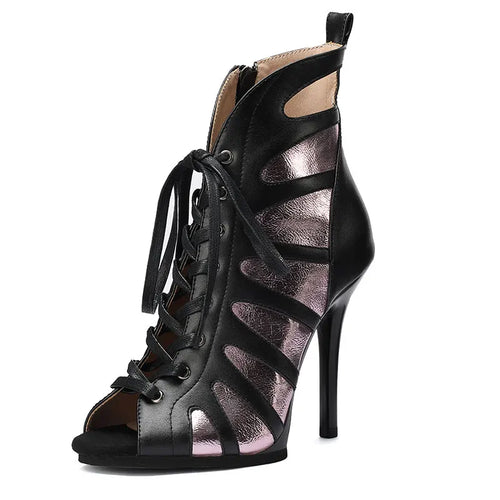 Women's Heeled Latin Dance Ankle Boots, Podgorica model, View 2