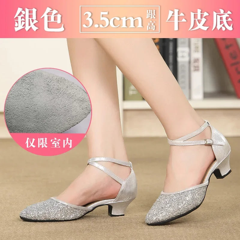 Salsa-Schuhe für Damen mit Pailletten, Modell Coupé, Ansicht 14
