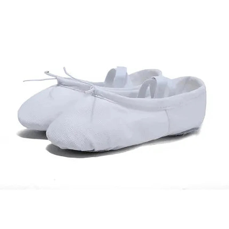 Chaussons de danse classique en toile, modèle Xavière, coloris blanc