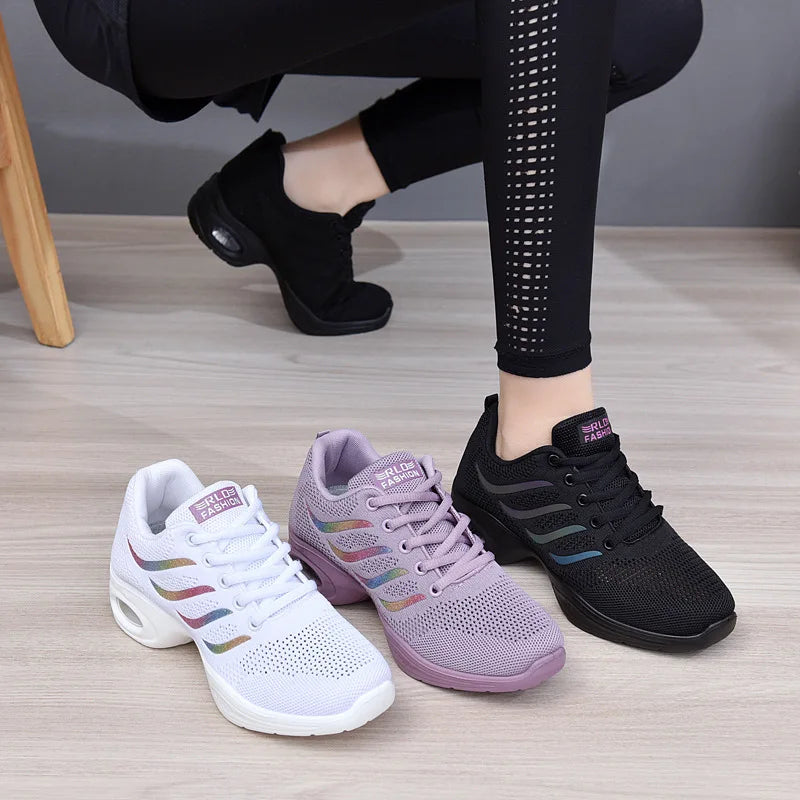 Women's mesh jazz dance sneakers, Fernando model, view 5
