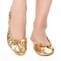 Kids' soft beige ballet flats with bow, Randa model