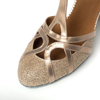 Women's sequined salsa shoes, Tatiana model, view 2