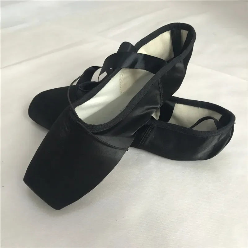 Pointes de ballet colorées pour danse classique, modèle Concetta, coloris noir