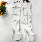 Women's cabaret thigh-high boots, Romy model, view 3